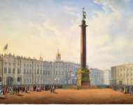 Sadovnikov Vasily Semyonovich View of Dvortsovaya Palace Square and the Winter Palace St Petersburg - Hermitage